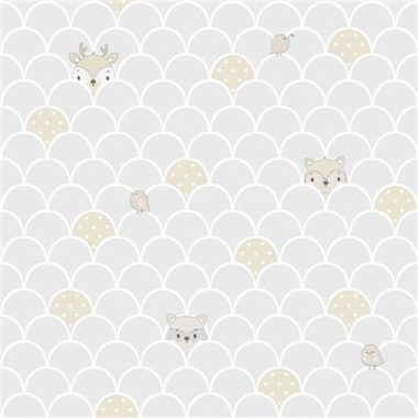 Szürke Gyerek Vlies Tapéta 