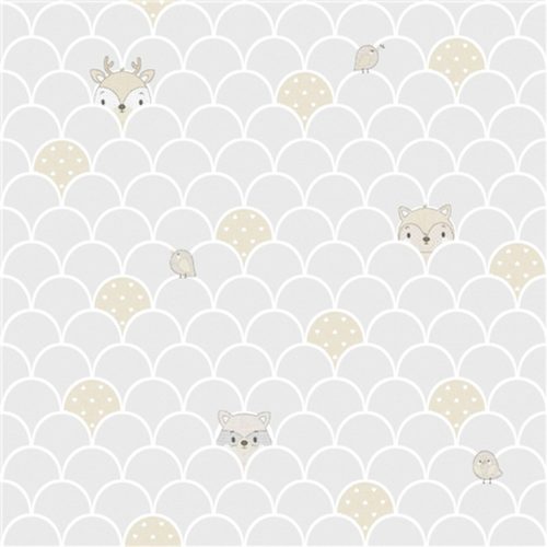 Szürke Gyerek Vlies Tapéta 