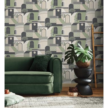 Zöld Modern Papír Tapéta 