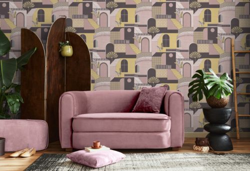 Sárga Modern Papír Tapéta 