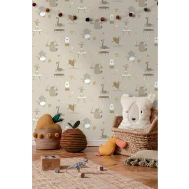 Bézs Gyerek Papír Tapéta 