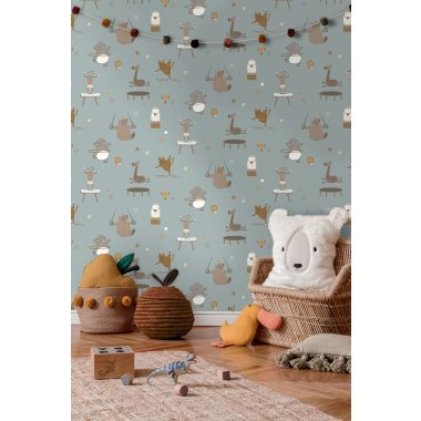 Szürke Gyerek Papír Tapéta 