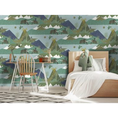 Kék Gyerek Papír Tapéta 