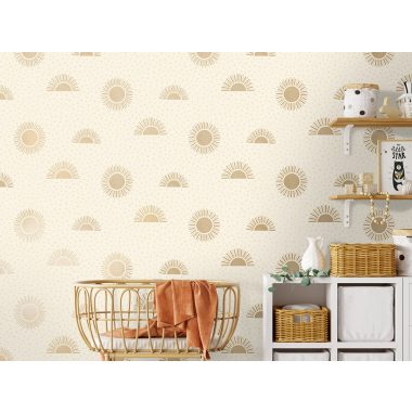 Bézs Gyerek Papír Tapéta 