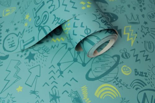 Zöld Gyerek Papír Tapéta 