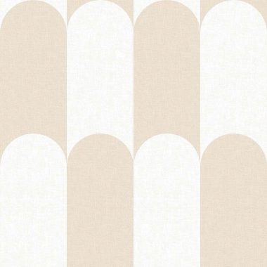 Bézs krém boltíves geometrikus vlies tapéta 