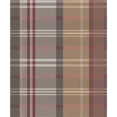 Bordó barna skótkockás vlies tapéta