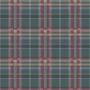 Zöld skótkockás geometrikus vlies tapéta