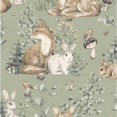 Zöld Állat Vlies Tapéta 