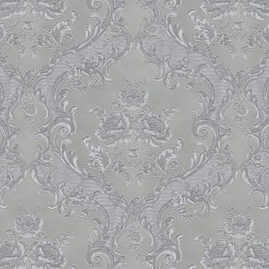 Ezüst Barokk Vinyl Tapéta 