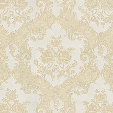 Bézs Barokk Vinyl Tapéta 