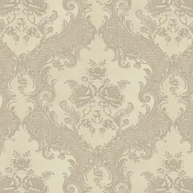 Bézs Barokk Vinyl Tapéta 