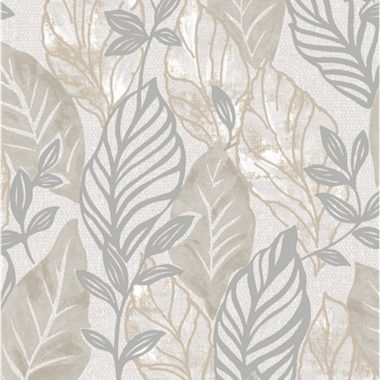 Bézs Levél Vlies Tapéta 