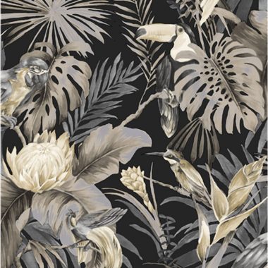 Fekete Naturál Vlies Tapéta 