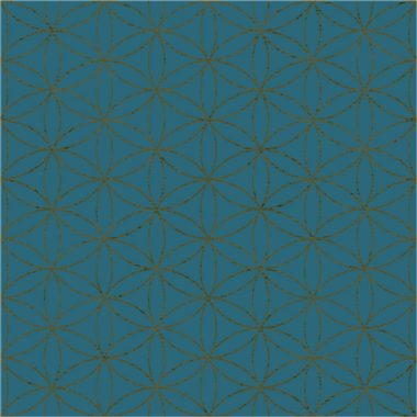 Türkiz Geometrikus Vlies Tapéta 