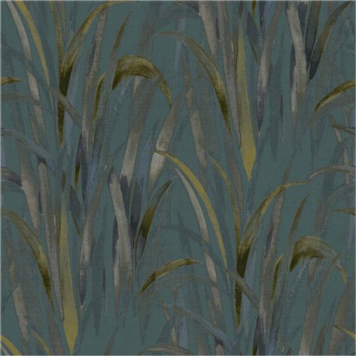 Türkiz Levél Vlies Tapéta 