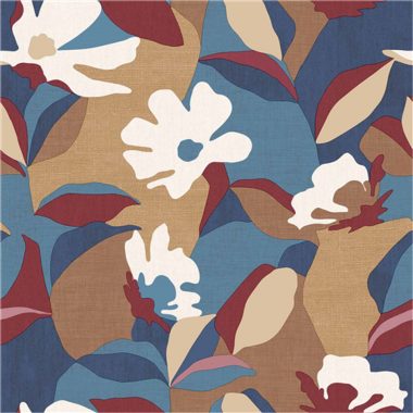 Kék Virág Vlies Tapéta 