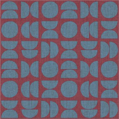 Piros Geometrikus Vlies Tapéta 