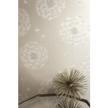 Bézs Virág Vinyl Tapéta 