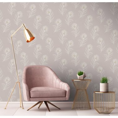 Bézs Toll Vinyl Tapéta 