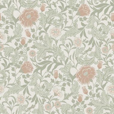 Zöld Virág Vinyl Tapéta 