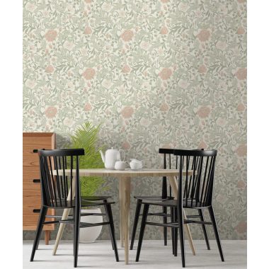 Zöld Virág Vinyl Tapéta 