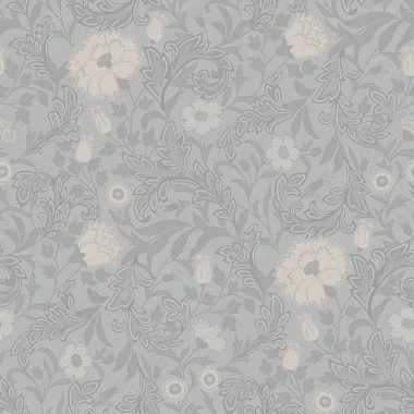 Szürke Virág Vinyl Tapéta 