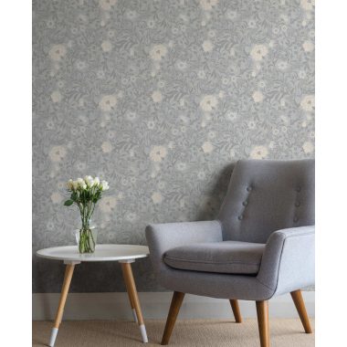 Szürke Virág Vinyl Tapéta 