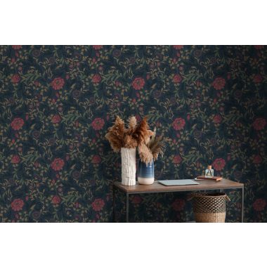 Kék Virág Vinyl Tapéta 