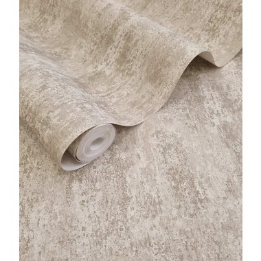  Bézs naturál koptatott vinyl tapéta fémes ezüst színű foltokkal 