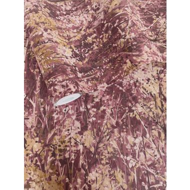 Lila barna akvarell erdei fás leveles mintás vinyl tapéta