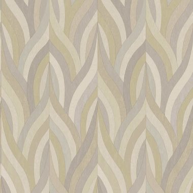   Bézs és szürke keleties hangulatú hullám mintás vinyl tapéta