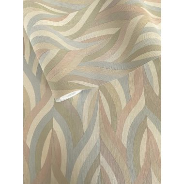   Natur pasztell sokszínű keleties hangulatú hullám mintás vinyl tapéta