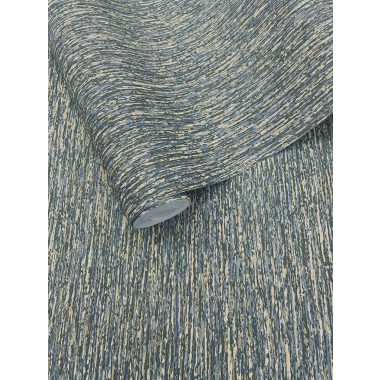 Kék arany hosszanti csíkozású vinyl tapéta