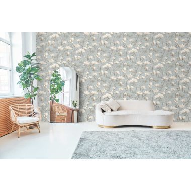 Kék Virág Vinyl Tapéta 