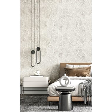   Bézs elegánsan fényes orientális stílusú vinyl dekor tapéta