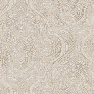   Bézs alapon elegánsan - aranyosan fénylő orientális stílusú vinyl dekor tapéta