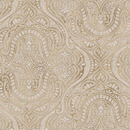 Arany - okker elegánsan fényes orientális stílusú vinyl dekor tapéta