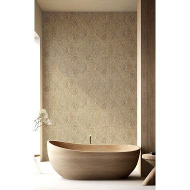   Arany - okker elegánsan fényes orientális stílusú vinyl dekor tapéta