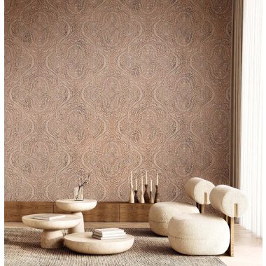   Lazac alapon arany elegánsan fényes orientális stílusú vinyl dekor tapéta