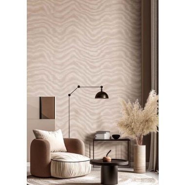   Pezsgő moire stílusú hullám mintás dupla széles vinyl dekor tapéta