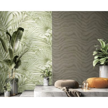   Halvány mályva moire stílusú hullám mintás dupla széles vinyl dekor tapéta