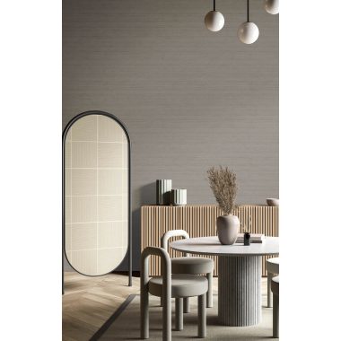   Japandi stílusú egyszínű natur meleg szürke dupla széles vinyl tapéta