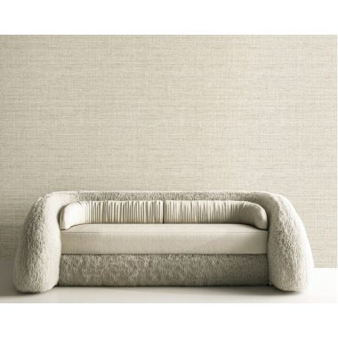   Szövet hatású enyhén foltos egyszínű natur bézs dupla széles vinyl tapéta