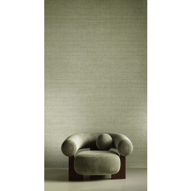   Szövet hatású enyhén foltos egyszínű natur zsálya zöld dupla széles vinyl tapéta