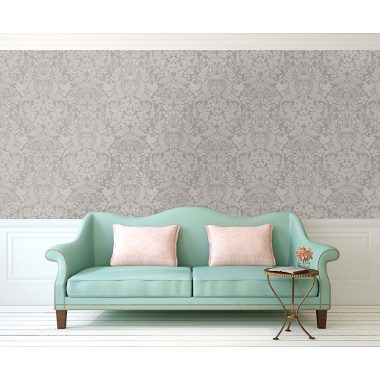 Szürke Levél Vlies Tapéta 