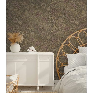 Sárga Virág Vlies Tapéta 