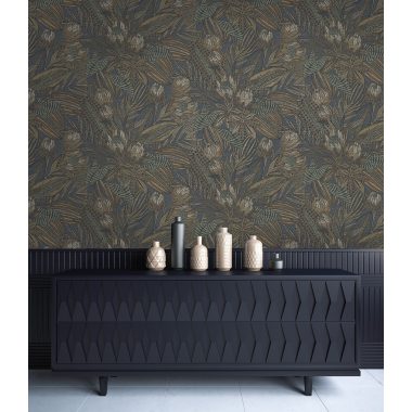 Kék Virág Vlies Tapéta 