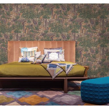 Lila Tájkép Vlies Tapéta 