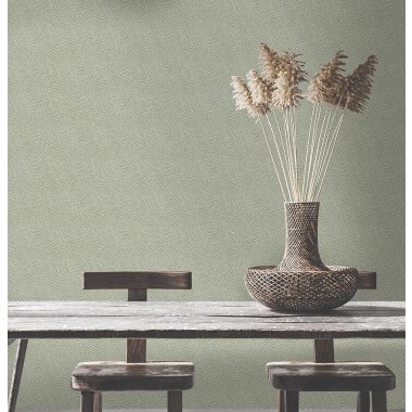 Zöld Geometrikus Vlies Tapéta 